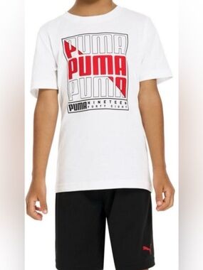Puma Toddler Boys 2 Pc Outfit T-Shirt & Basketball Shorts Summer Outfit 4T NWT